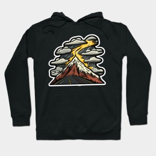 Road Ahead, Mountain Storm Sticker Hoodie